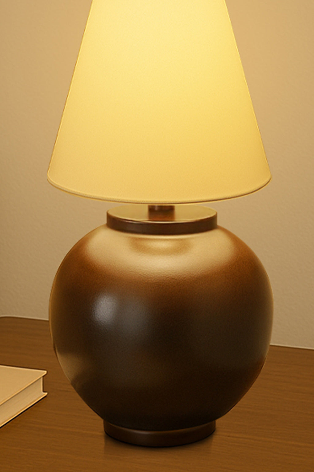 Wooden Side Table Lamp