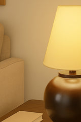 Wooden Side Table Lamp